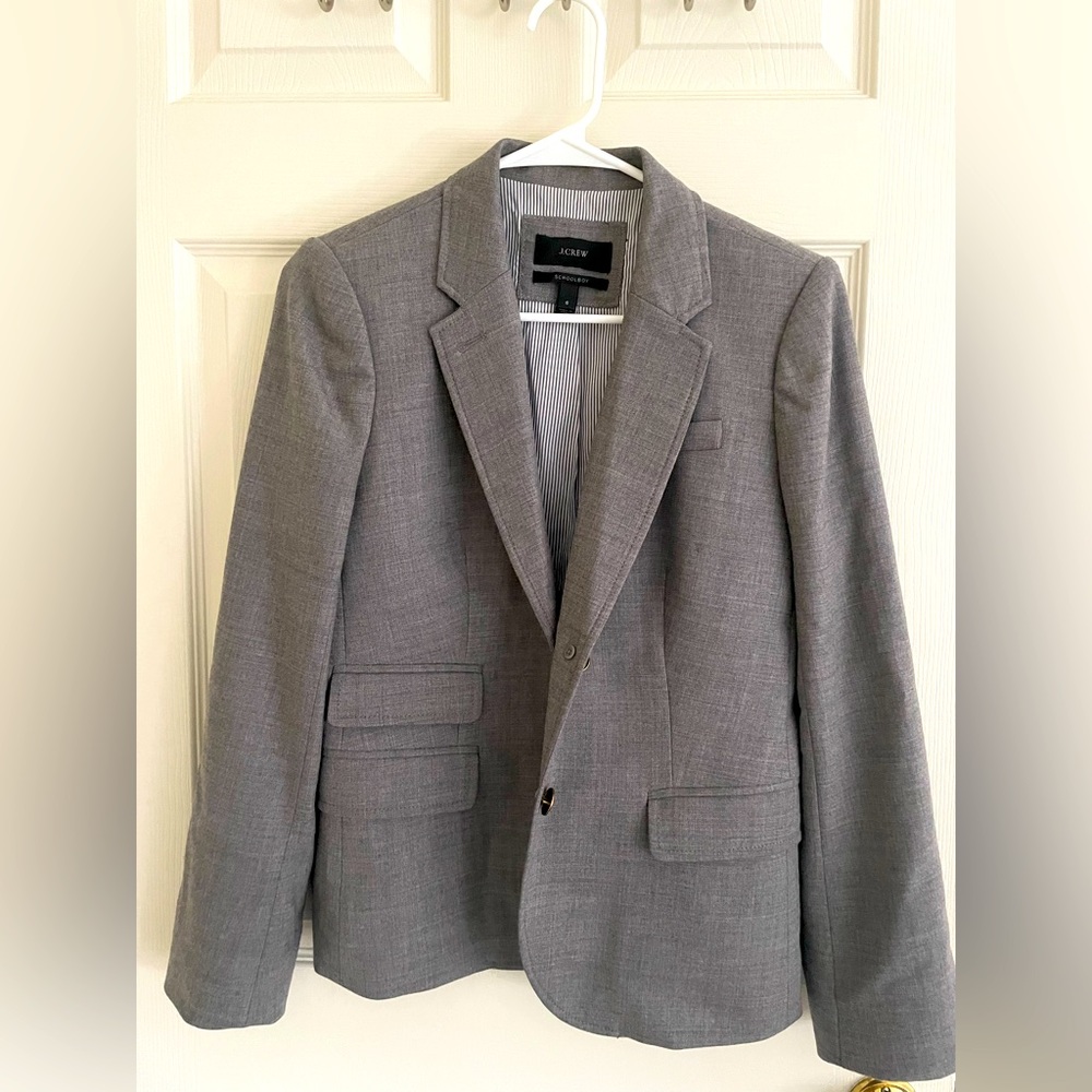 JCrew size 6 gray school boy blazer